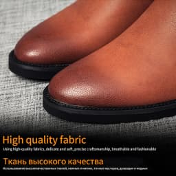 ZFTL men's Ankle boots Large size man Chelsea slip-on boots male Heighten Boots British Basic boots male leather ankle boots2025