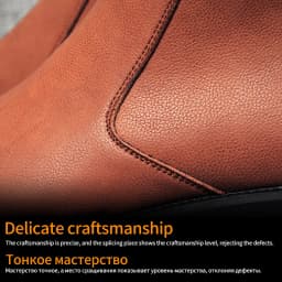 ZFTL men's Ankle boots Large size man Chelsea slip-on boots male Heighten Boots British Basic boots male leather ankle boots2025