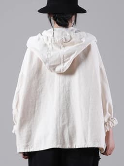 Amax luluE Autumn New Jacket 2024 Women White Hooded Zipper Coat Casual Loose Streetwear Female Pockets Vintage Harajuku Clothes