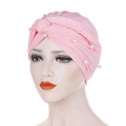 Muslim Fashion Women Elastic Velvet Pearls Turban Caps Islamic Hijab Bonnet Musulman Femme Headscarf Indian Hat Turbante Mujer