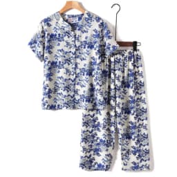 UHYTGF Middle-Aged Elderly Womens Suit Fashion Printing Casual Thin Summer Two-Piece Set Comfortable 3XL Big Size Tracksuit 1378
