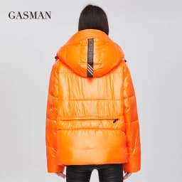 GASMAN 2022 Parka hooded thick winter women jacket fashion Women coat brand zipper outwear Female solid autumn puffer jacket 213
