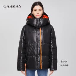 GASMAN 2022 Parka hooded thick winter women jacket fashion Women coat brand zipper outwear Female solid autumn puffer jacket 213