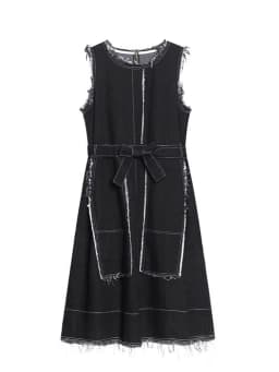 Amax LuluE Korean Luxury Fashion Spring Women Vintage Denim Vest Dress Ladies Casual Sleeveless Vestido Female Oversized Clothes