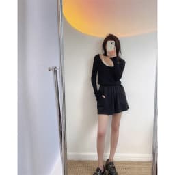 LMQ NEW Women Off Shoulder Fake Two Pieces Of Thin Knitted Pullovers Patchwork With Clavicle Exposed All-Match Solid Tops Chic