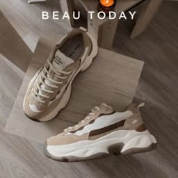 BeauToday Platform Sneakers Women Suede Leather Patchwork Fabric Round Toe Mixed Color Lace-Up Chunky Sole Ladies Trainers 29430