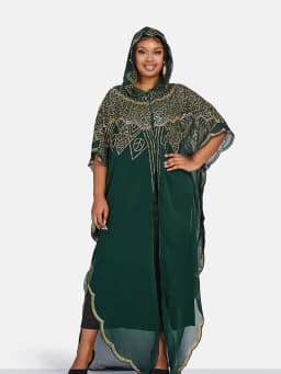Women's Chiffon Batwing Sleeve Sequins and Fringes Loose and Versatile Dress African Fashion Gown Free Size Summer New 2022