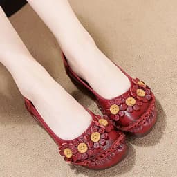 Beige flats ladies luxury genuine leather loafers breathable shoes womens shallow moccasins walking shoe