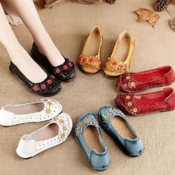 Beige flats ladies luxury genuine leather loafers breathable shoes womens shallow moccasins walking shoe