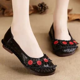 Beige flats ladies luxury genuine leather loafers breathable shoes womens shallow moccasins walking shoe