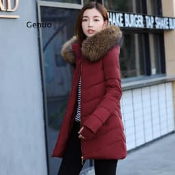 Big Fur Winter Coat Female Jacket New Hooded Parka Warm Winter Jacket Women Wadded Ladies 5XL Women's down jacket
