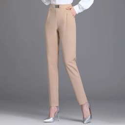 Spring Women High Waist Solid Elegant Ankle-Length Pants Office Ladies Skinny Chic Trousers Female Casual Fashion Pant