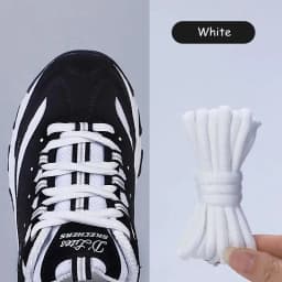 Round Shoelaces Basketball Sneakers Shoe Laces Black White Shoelace Men Women Casual Sports Shoe Shoestrings White Black