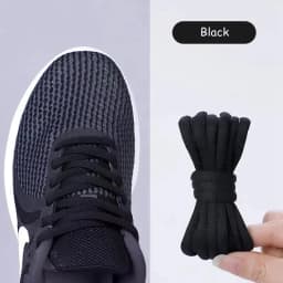 Round Shoelaces Basketball Sneakers Shoe Laces Black White Shoelace Men Women Casual Sports Shoe Shoestrings White Black
