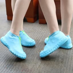 New Waterproof Shoe Cover Rain Boots Unisex Outdoor Solid Non-Slip Non-slip Wear-Resistant Reusable Zipper Silicone Shoes Cover