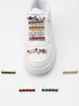 Shoes Flower Tide with Shiny Rhinestone Creative Couple Shoelaces Buckle Decoration Ins Canvas Shoelace Accessories Sneakers 1pc
