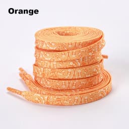1 Pair Flat Paisley Cashew Flower Shoelaces, Gradient Colorful Creative Replacement Shoestrings, Unisex Shoe Laces for Sneakers