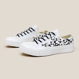 Amy and Michael Lovely Anime Panda Hand Painted Canvas Shoes Kawaii Girls Students Espadrilles Woman Vulcanize Shoes