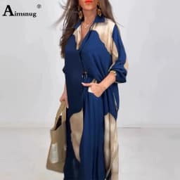 2025 Autumn Boho 3D Print Two Piece Sets Women Tracksuit set female long sleeves casual Blouse and Wide Leg Pants Co-ords New