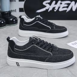 Odor Resistant Canvas Shoes Men Casual Sneakers Slip On Trainers Male Summer Breathable Espradilles Man Black Plimsolls Shoes