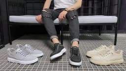 Odor Resistant Canvas Shoes Men Casual Sneakers Slip On Trainers Male Summer Breathable Espradilles Man Black Plimsolls Shoes
