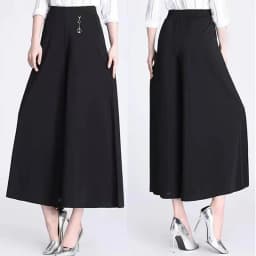 UHYTGF Fashion Summer Culottes Women's Elastic High Waist Wide Leg Female Thin Trousers Elegant Ladies Casual Skirt Pants 1765