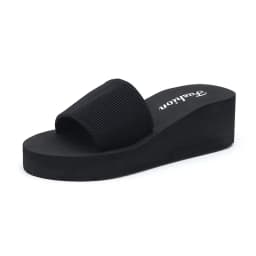 Fashion Wedge Heels Slippers Women Flip Flops Summer Thick Bottom Sandals Platform Slippers Soft Beach Shoes Non-Slip Slides
