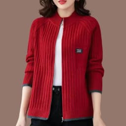 Knitted Autumn And Winter Baseball Uniform Cardigan Women's New Solid Color Long Sleeve Sweater Korean Version Loose Wild Coat