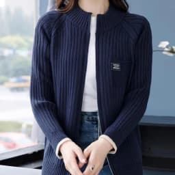 Knitted Autumn And Winter Baseball Uniform Cardigan Women's New Solid Color Long Sleeve Sweater Korean Version Loose Wild Coat