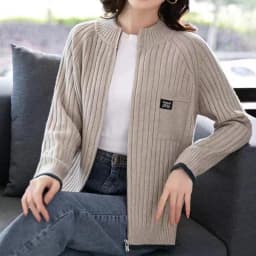 Knitted Autumn And Winter Baseball Uniform Cardigan Women's New Solid Color Long Sleeve Sweater Korean Version Loose Wild Coat