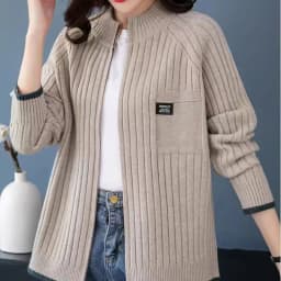 Knitted Autumn And Winter Baseball Uniform Cardigan Women's New Solid Color Long Sleeve Sweater Korean Version Loose Wild Coat