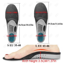 EiD Best Orthotic Gel Insoles Orthopedic Flat Foot Health Sole Pad For Shoes Insert Arch Support Pad For Plantar fasciiti Unisex