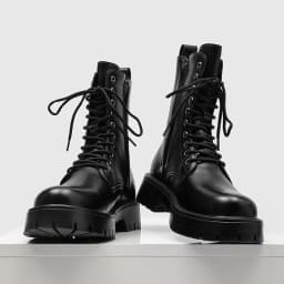 mens fashion motorcycle boots party nightclub dress black genuine leather shoes high top cowboy boot handsome long botas zapatos