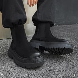 men's leisure punk party dress chelsea boots yellow genuine leather shoes high top cowboy platform boot handsome ankle botas man
