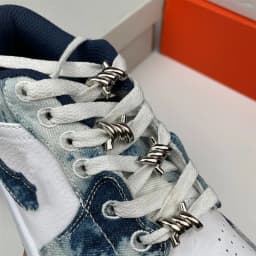 Shoe Decorative Luxurious for AF1 AJ1 Flower Sneakers Iron Ring Shoelaces Metal Buckles Wire Thorn Knot Shoe Charms Accessories