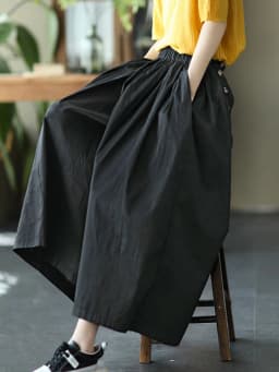 Amax LuluE Fall 2025 Womens Fashion Loose Leisure Cotton Wide Pants Luxury Females Korean Style Classic Trousers Vintage Clothes