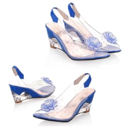 Studded Flower Design Transparent Sandals Peep Toe Heels Sandal Wedding Party Shoes Women Fishmouth Open Toe Heels 2026 New