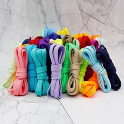 Cool Extra Long 7mm Flat Type Polyester Solid Color Laces Classic Casual Bootlaces for Men Women Wholesale Black White Shoelaces