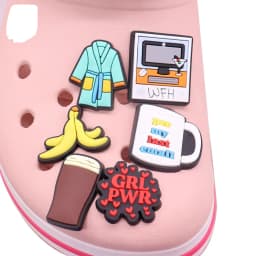 Hot Sale 1pcs PVC Shoe Charms Heart Slipper Dinosaur Dog Flower Sandals Shoes Decoration Fit Wristbands Ornaments Bands Kid Gift