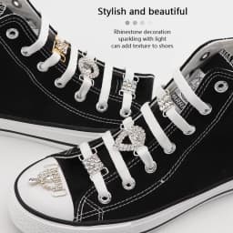 Luxurious Diamond Shoelaces Metal Buckle for Rhinestone Shoe Decorations Charms Metal Laces Lock Sneakers Shoes Accessories