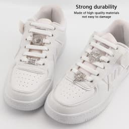 Luxurious Diamond Shoelaces Metal Buckle for Rhinestone Shoe Decorations Charms Metal Laces Lock Sneakers Shoes Accessories