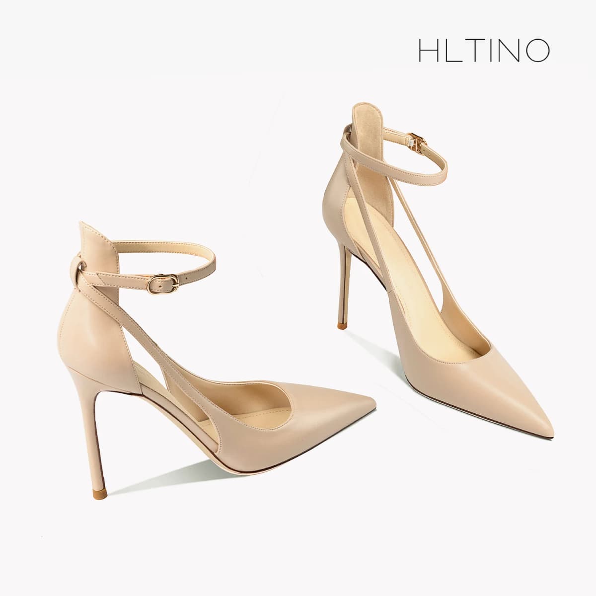 Women's sandals 2026 Real Leather Gladiator Sandals Summer High Heels Shoes Brand Heeled sandals Pointed toe Evening Dress Shoes