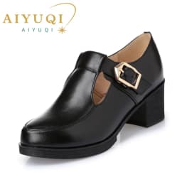Genuine leather Women shoes Puls size 34 43  female 2024 autumn new shallow mouth shoes casual cowhide shoes