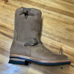 EB666 Rock Can Roll Men's Genuine Italian Cow Leather Footwear Cowhide Top Quality Goodyear Welted Trooper Engineer Boots