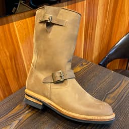 EB666 Rock Can Roll Men's Genuine Italian Cow Leather Footwear Cowhide Top Quality Goodyear Welted Trooper Engineer Boots