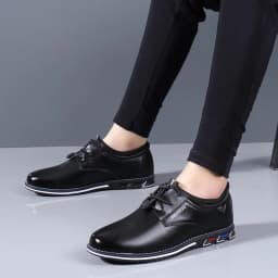 Men's Casual Shoes Black Spring Male Footwear Loafers Soft Bottom Lace Up Outdoor Business Sneakers Shoes For Men Big Size 48