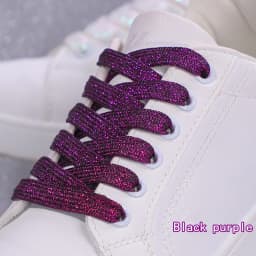 Colorful Shoelaces Glitter White Shoelaces of Sneakers Metallic Shiny Gold Shoelace Silver Flat Shoe Laces Sports Running Laces