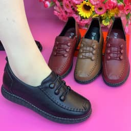 2022 Fashion Women Leather Flats Spring Shoes Comfort Fashion Classic Loafers Casual Leather Shoes Women Large Size 42 Flat shoe