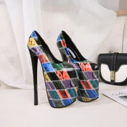 Fashion Catwalk Shows 22cm Pumps Platform Women shoes 20cm Ultra High Thin heels Bridal zapatos mujer Steel Pipe Dance Stilettos