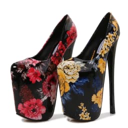 Fashion Catwalk Shows 22cm Pumps Platform Women shoes 20cm Ultra High Thin heels Bridal zapatos mujer Steel Pipe Dance Stilettos